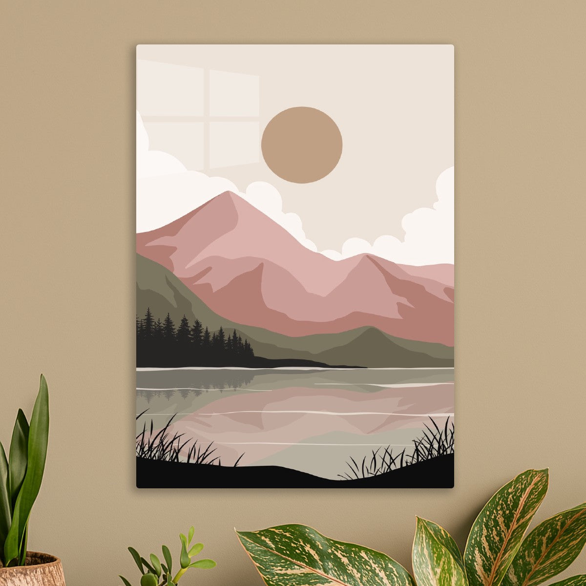 Pink Mountain Reflections