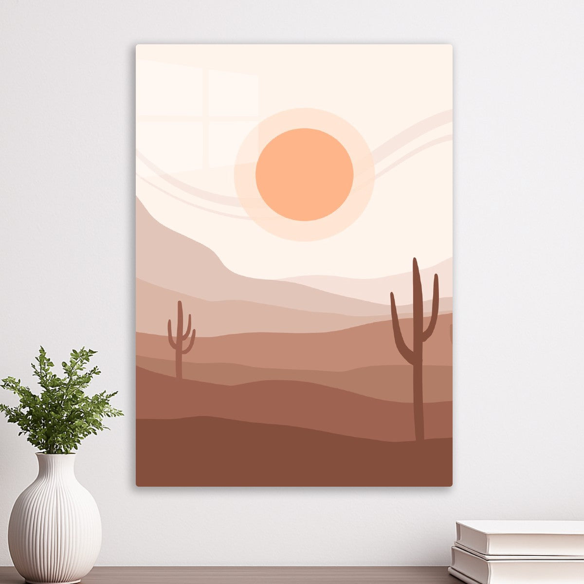 Earth Toned Cactus Sunset