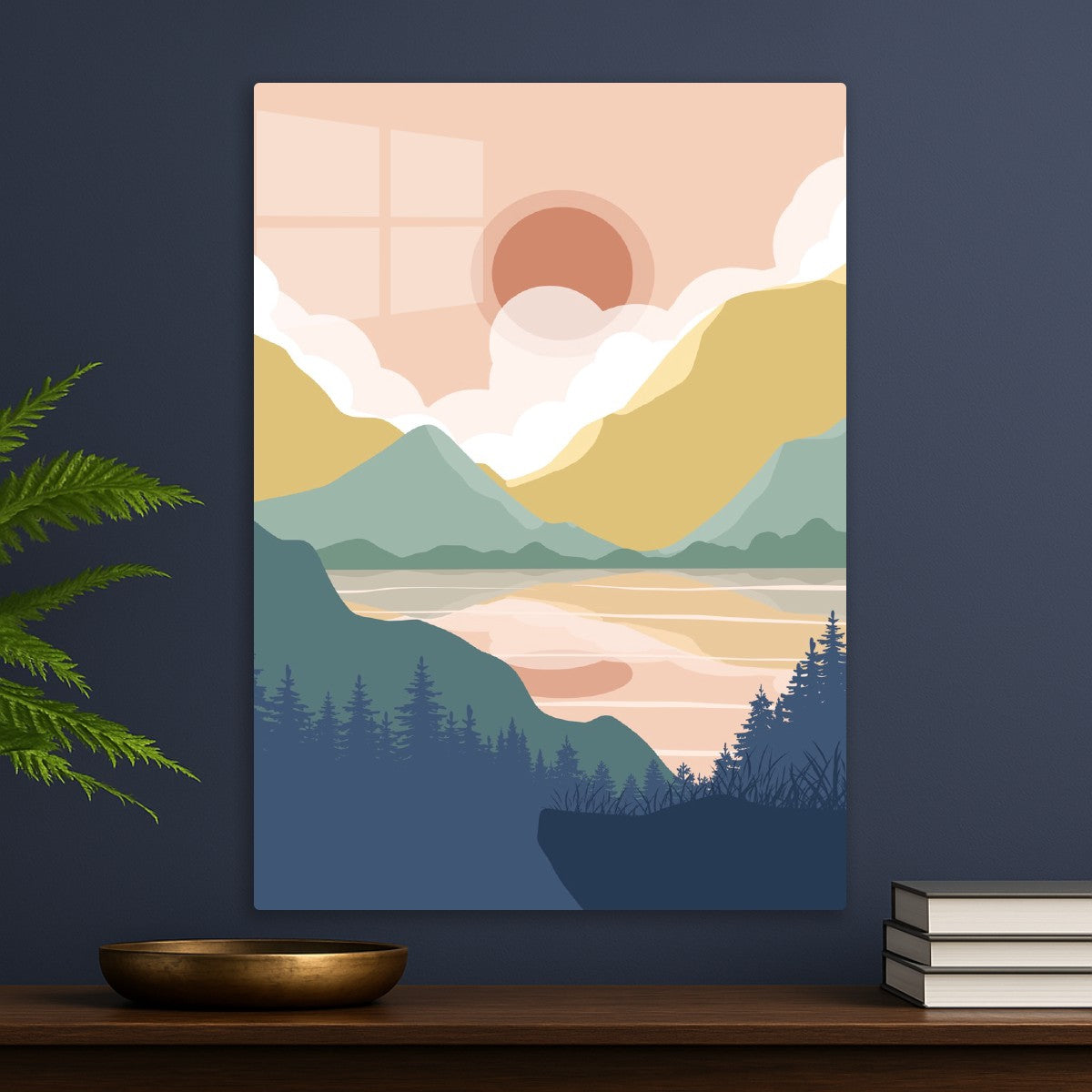 Pastel Mountain Reflections
