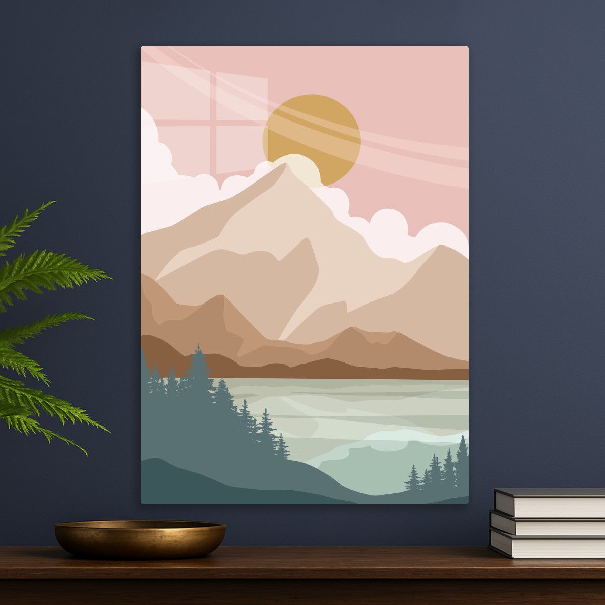 Sun and Mountain Reflections