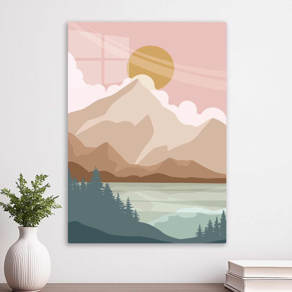 Sun and Mountain Reflections