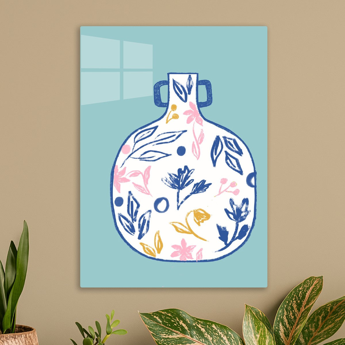 Minimal Flower Abstract Pot