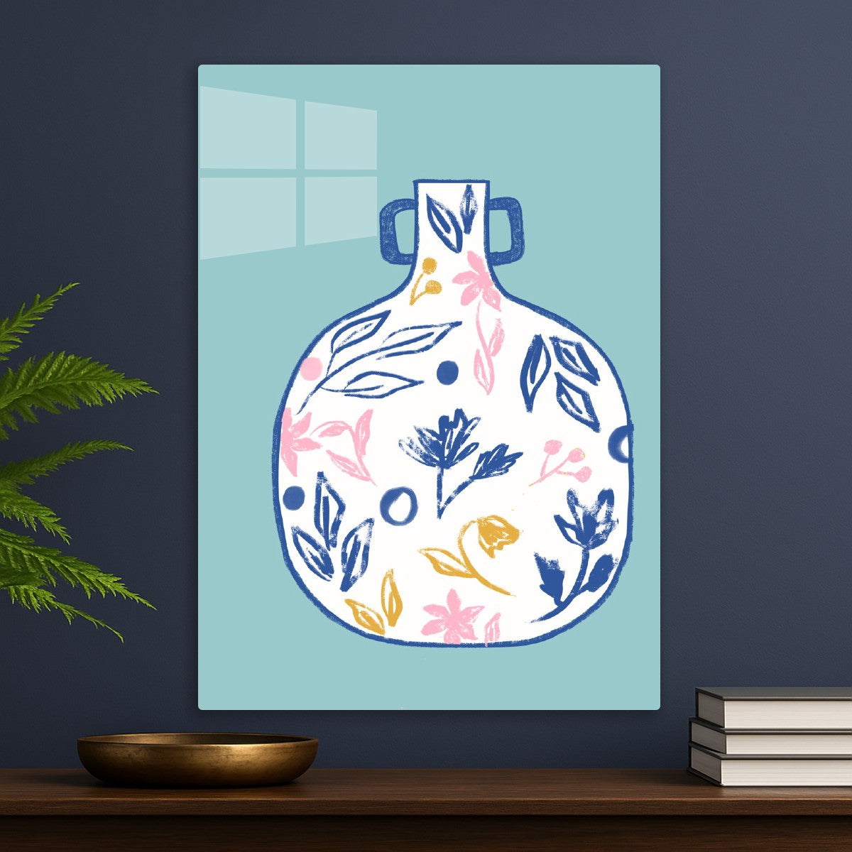 Minimal Flower Abstract Pot
