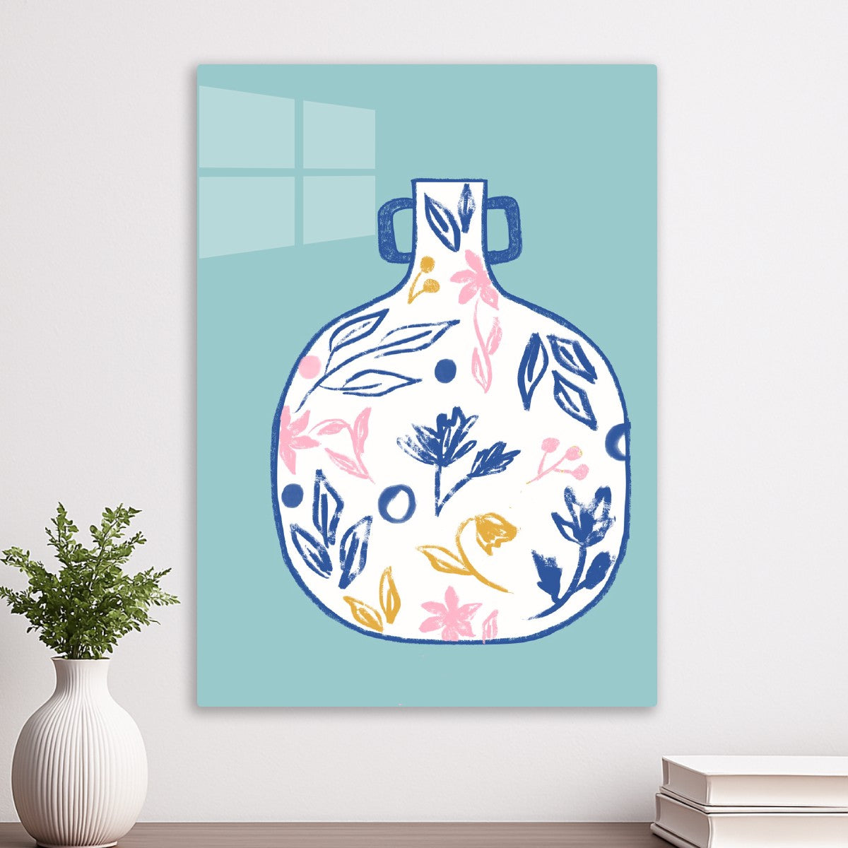 Minimal Flower Abstract Pot