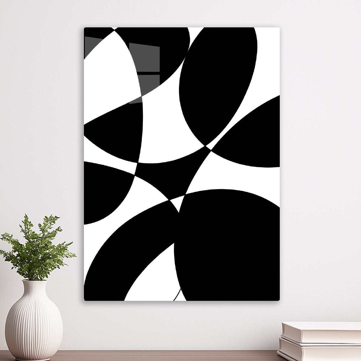 Bold Black Shape Swirl