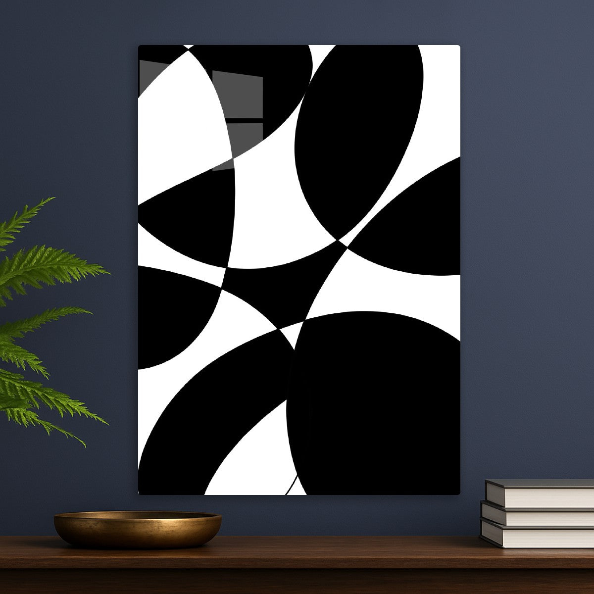 Bold Black Shape Swirl