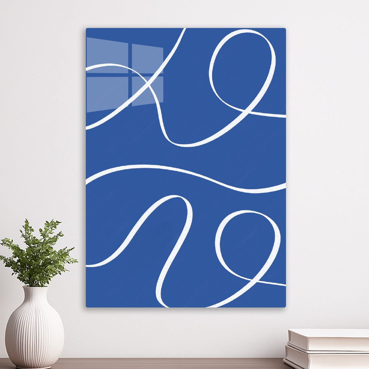 Blue Lines Minimal Art