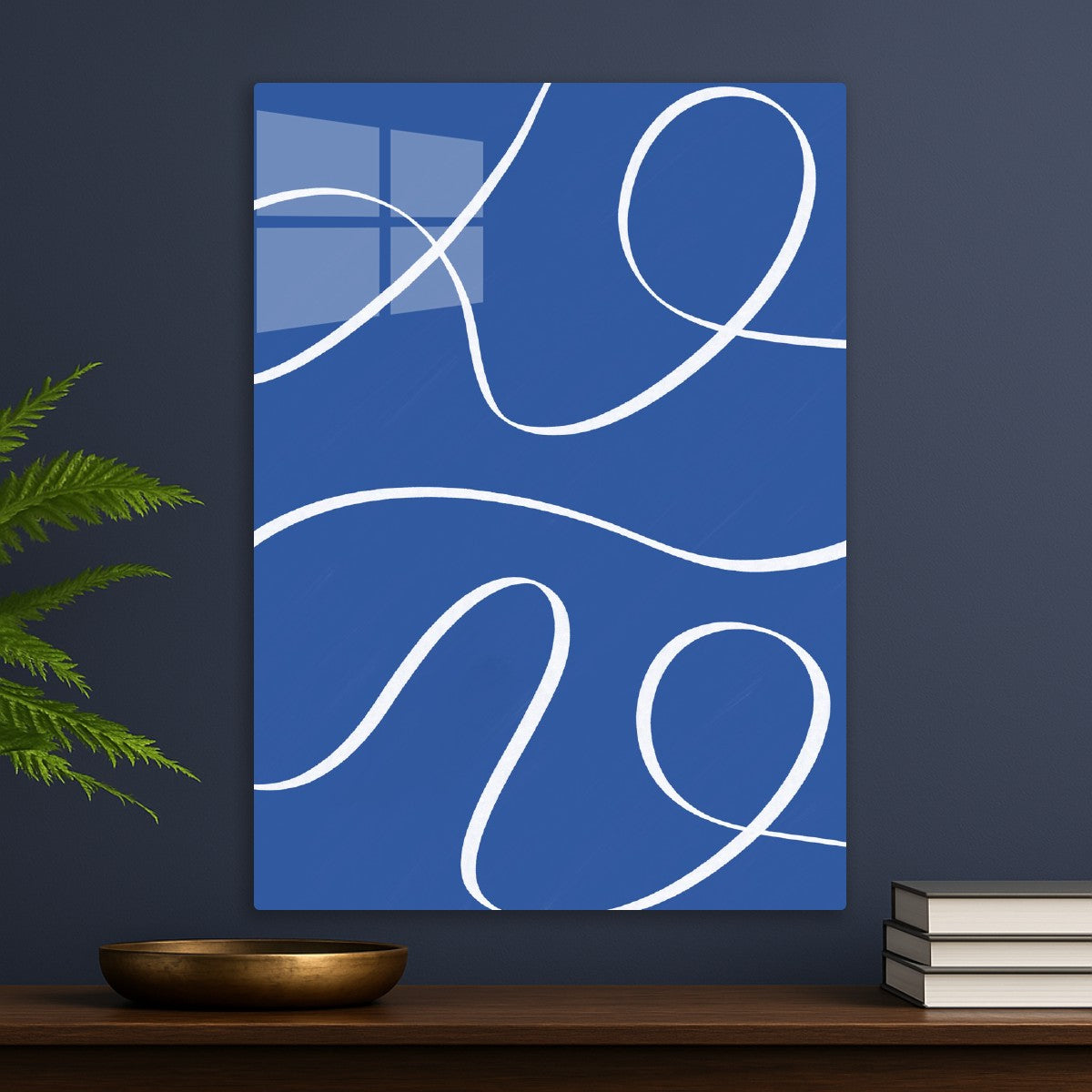 Blue Lines Minimal Art