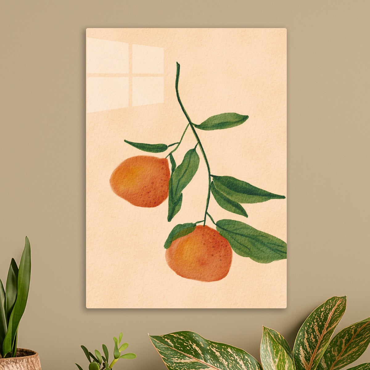 Branch of orange fruits