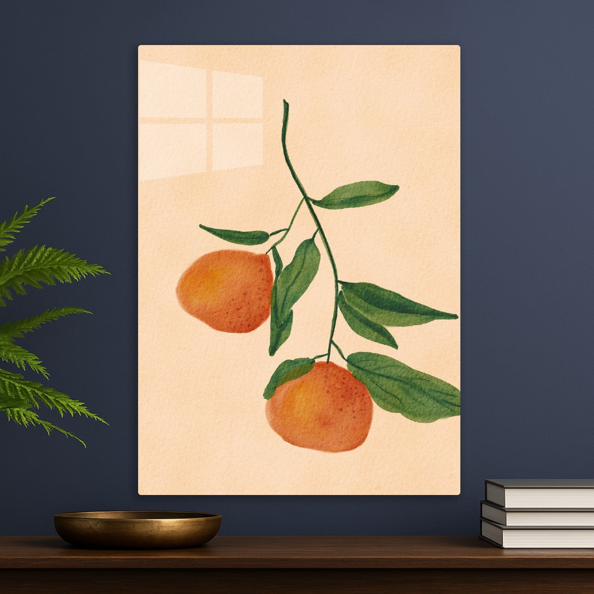 Branch of orange fruits