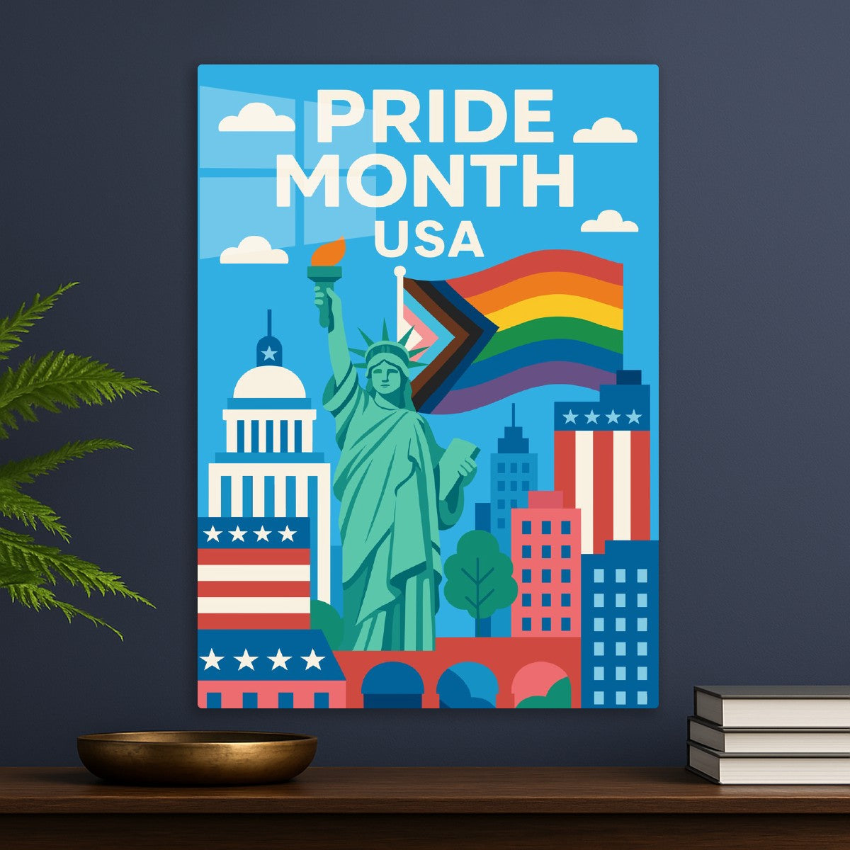 Pride Month USA Illustration