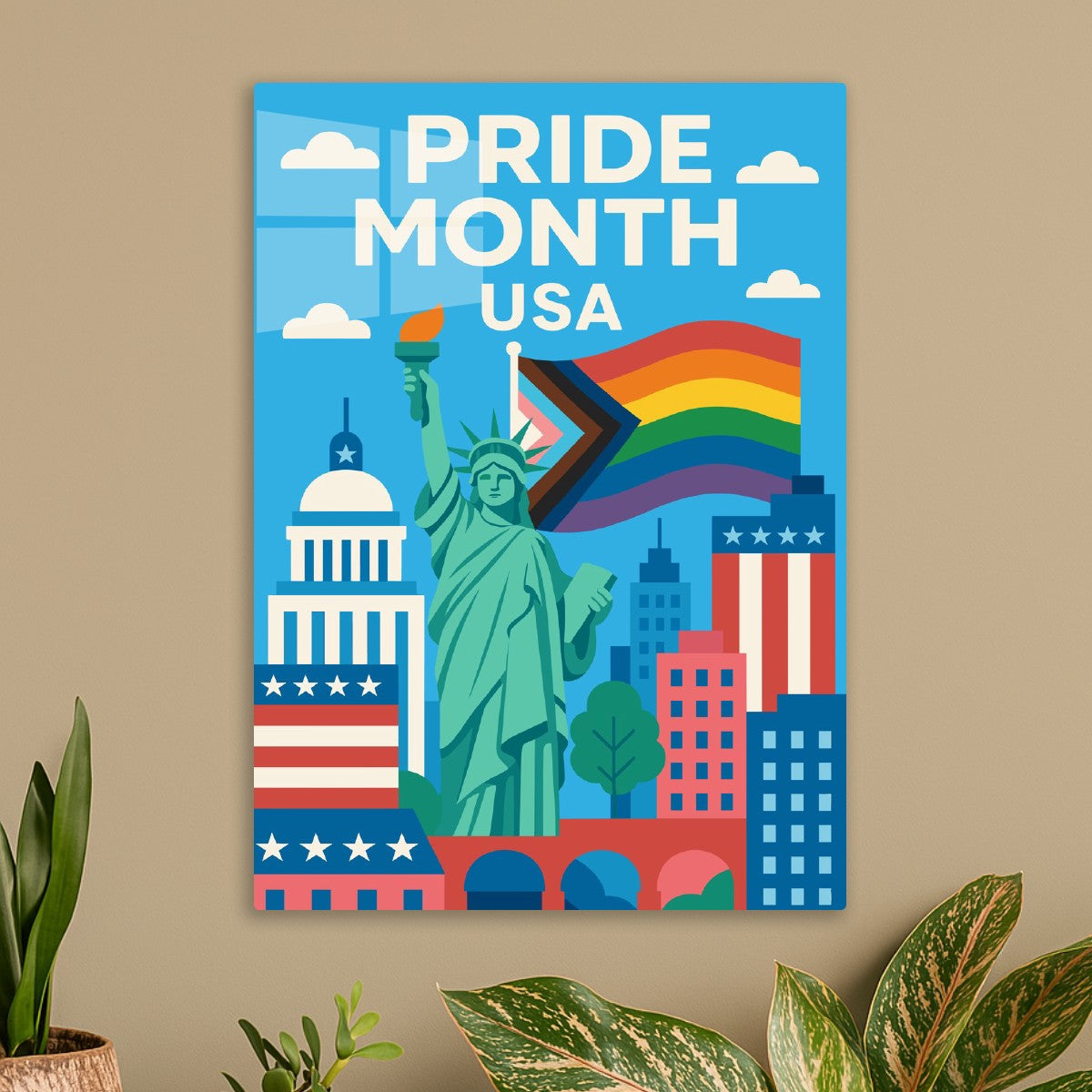 Pride Month USA Illustration