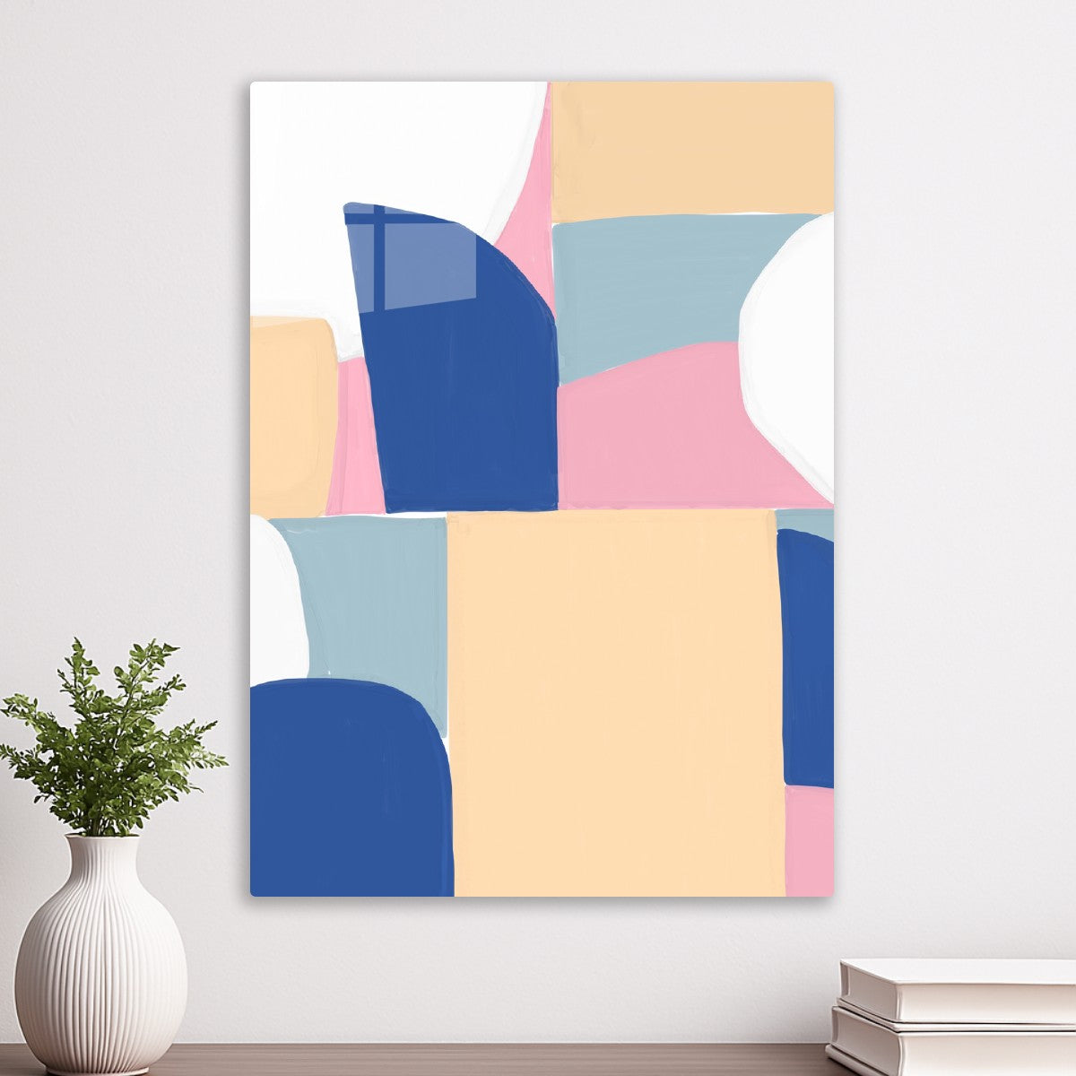 Abstract Pastel Shapes Art