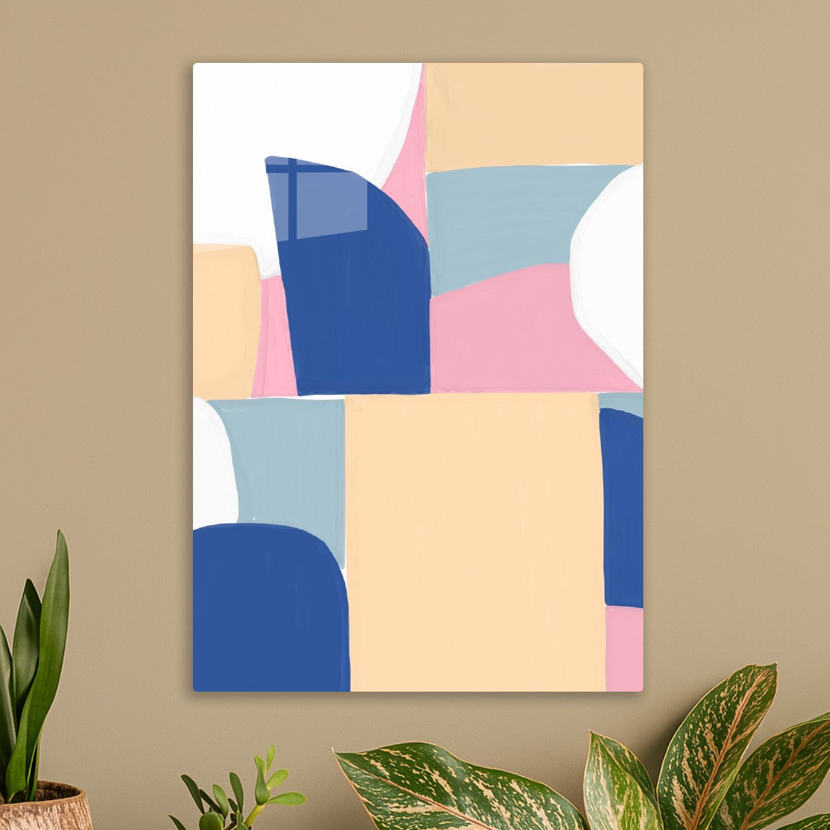 Abstract Pastel Shapes Art