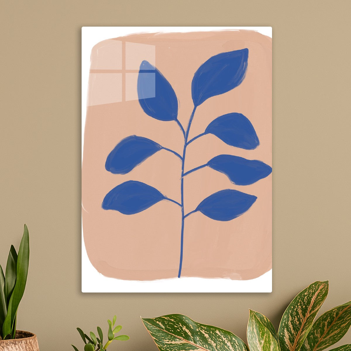 Blue Leaf Botanical Print