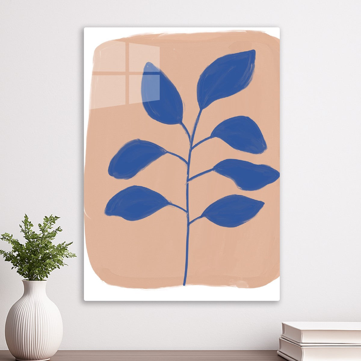Blue Leaf Botanical Print
