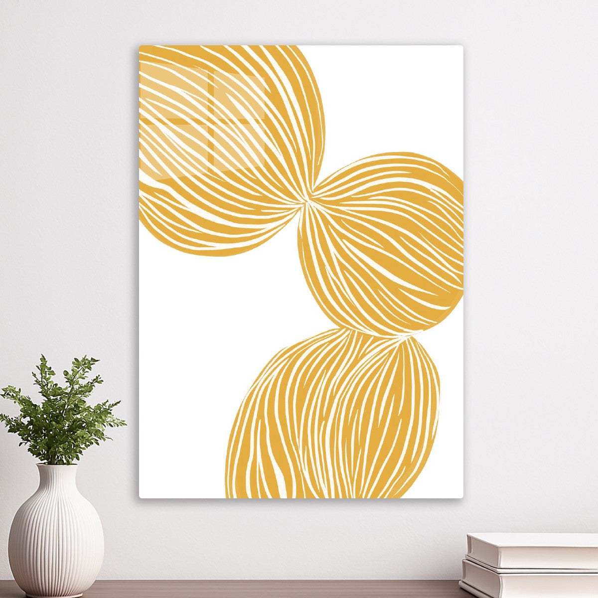 Abstract Gold Botanical Art