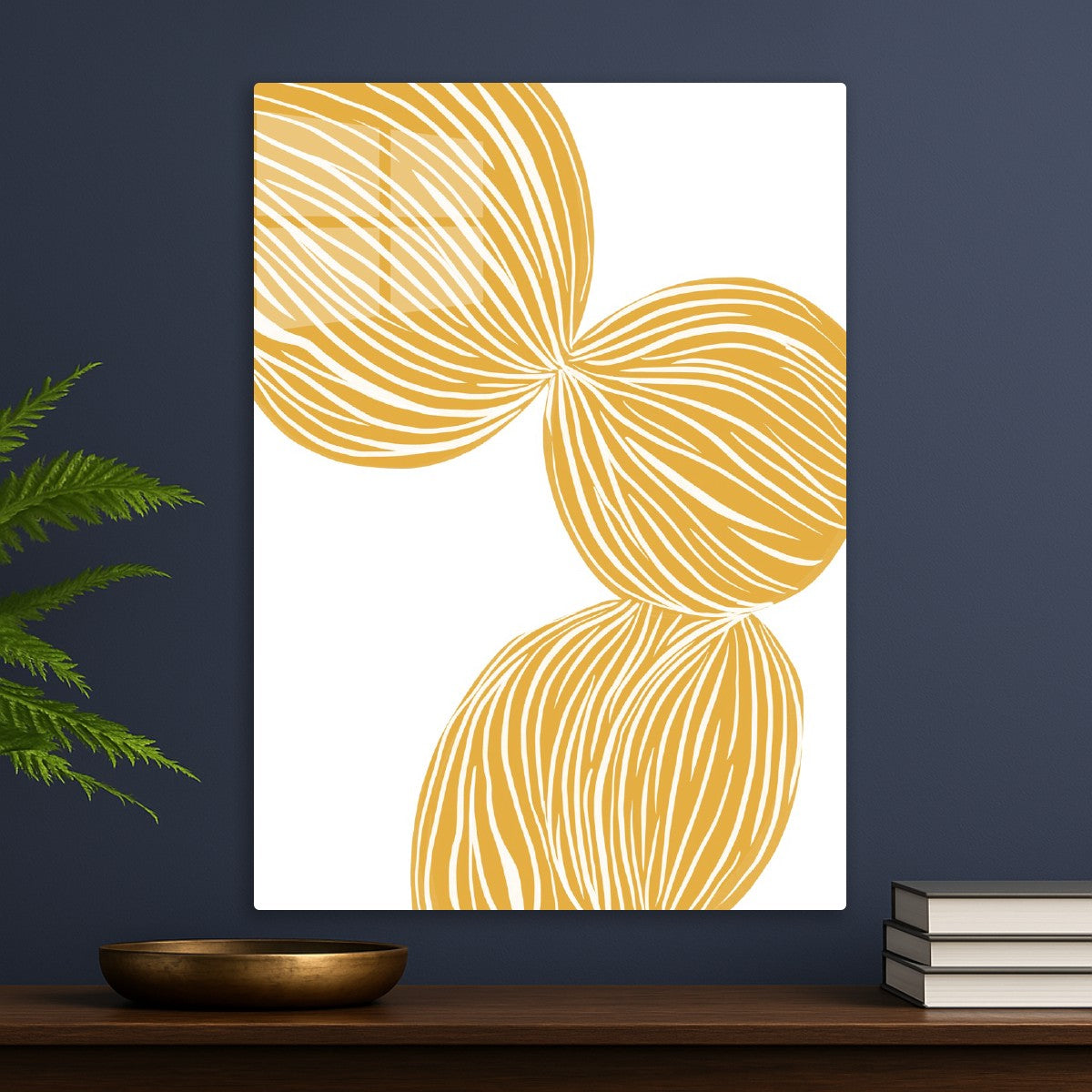 Abstract Gold Botanical Art