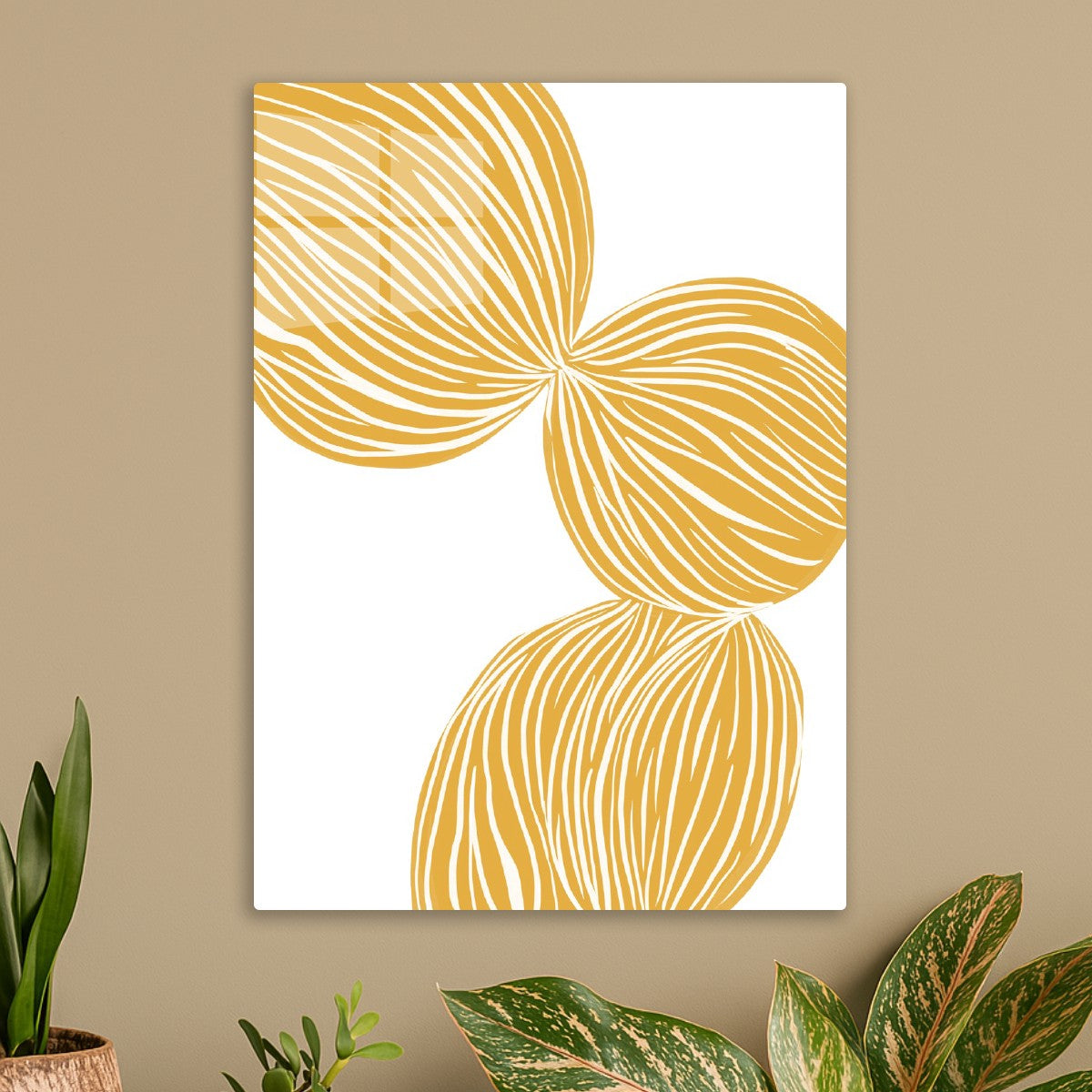 Abstract Gold Botanical Art