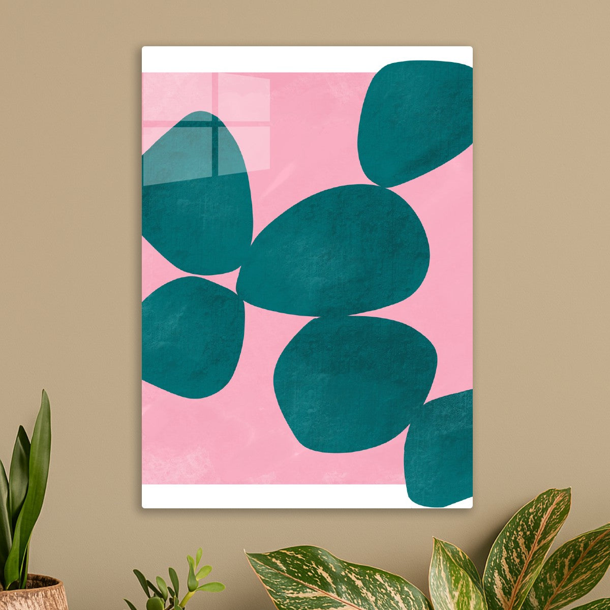 Teal Pebble Abstract Art