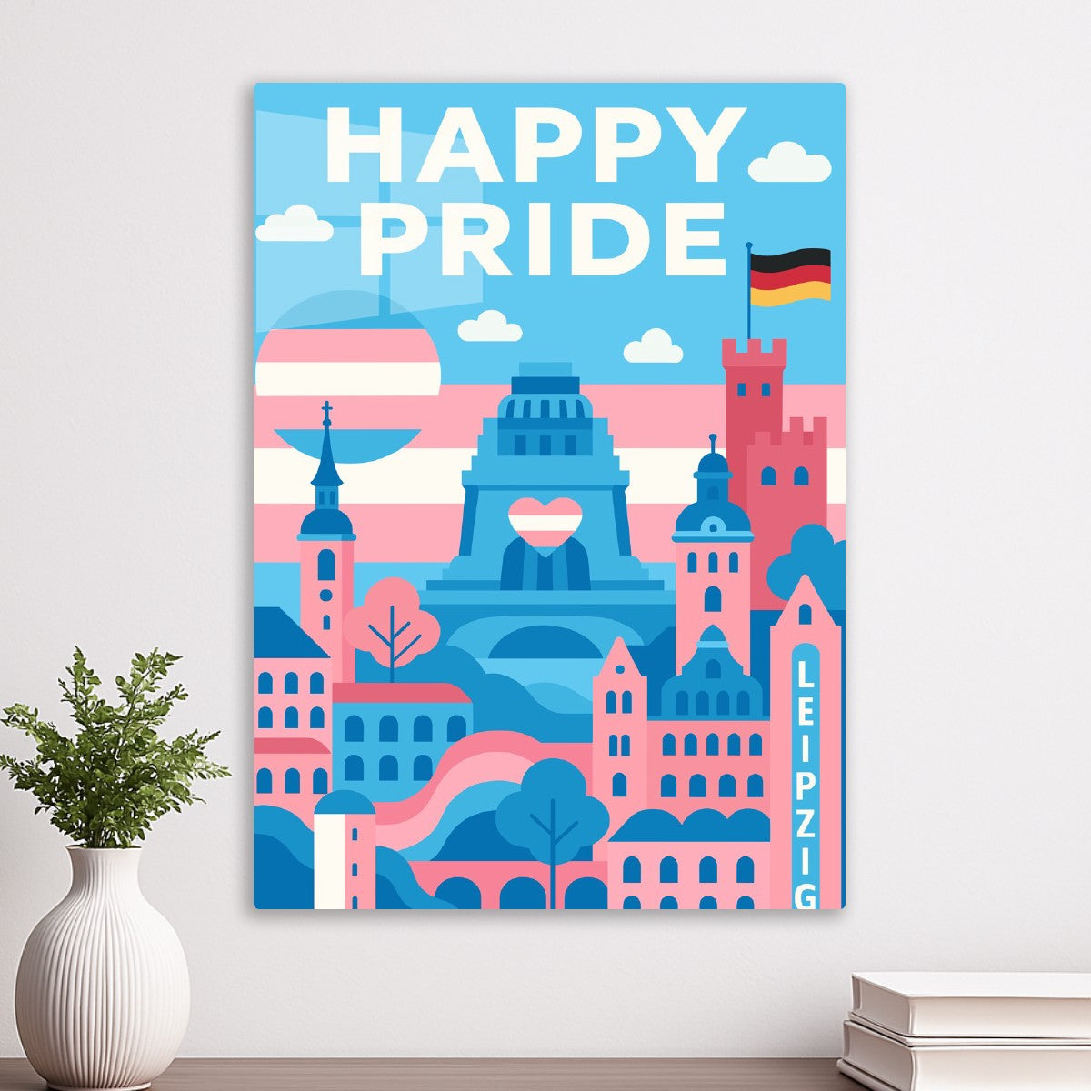 Happy Pride Leipzig Cityscape