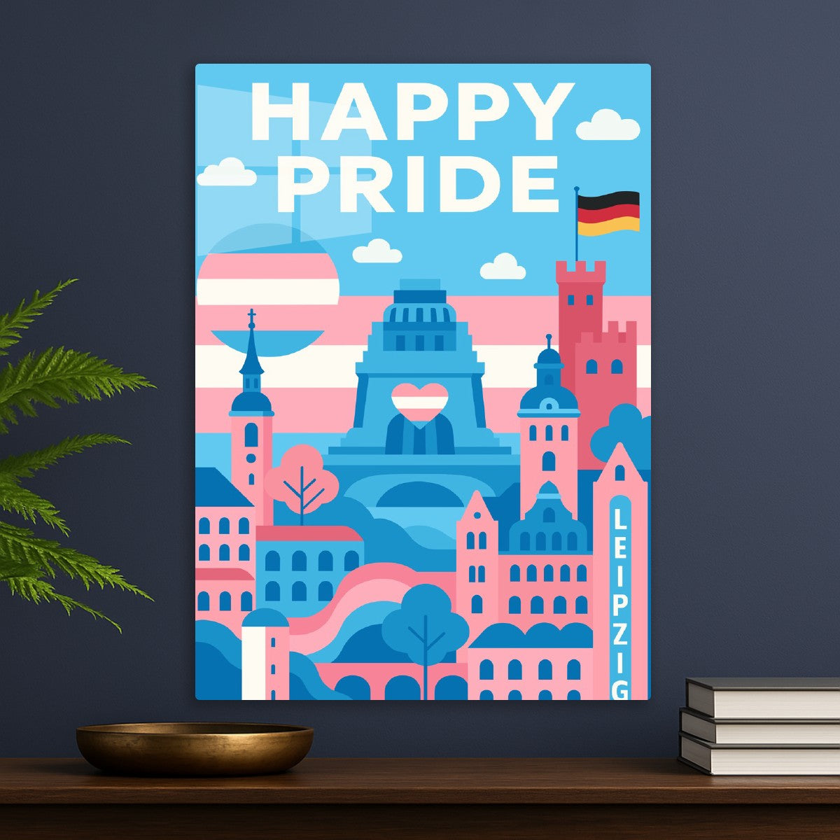 Happy Pride Leipzig Cityscape