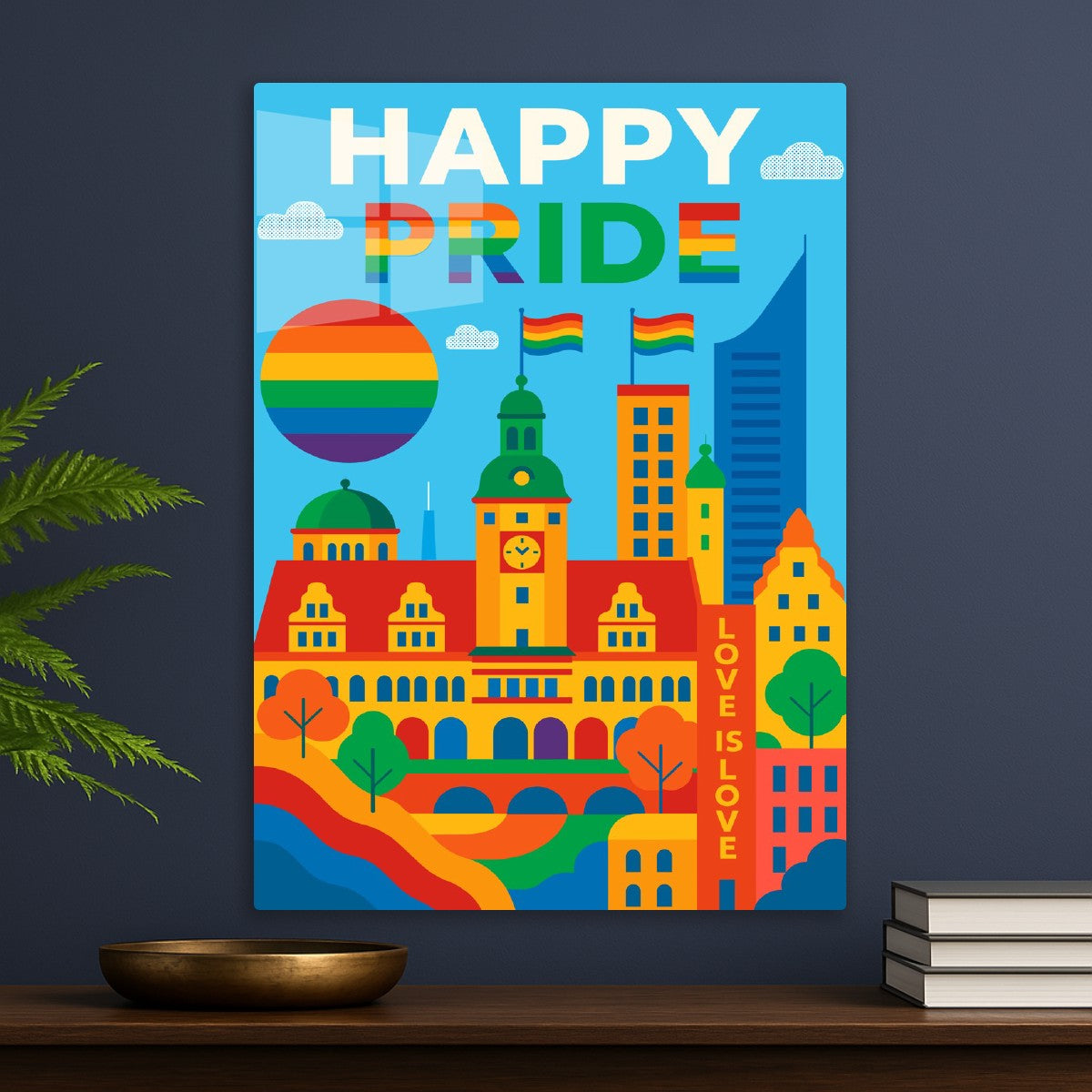 Happy Pride Cityscape View
