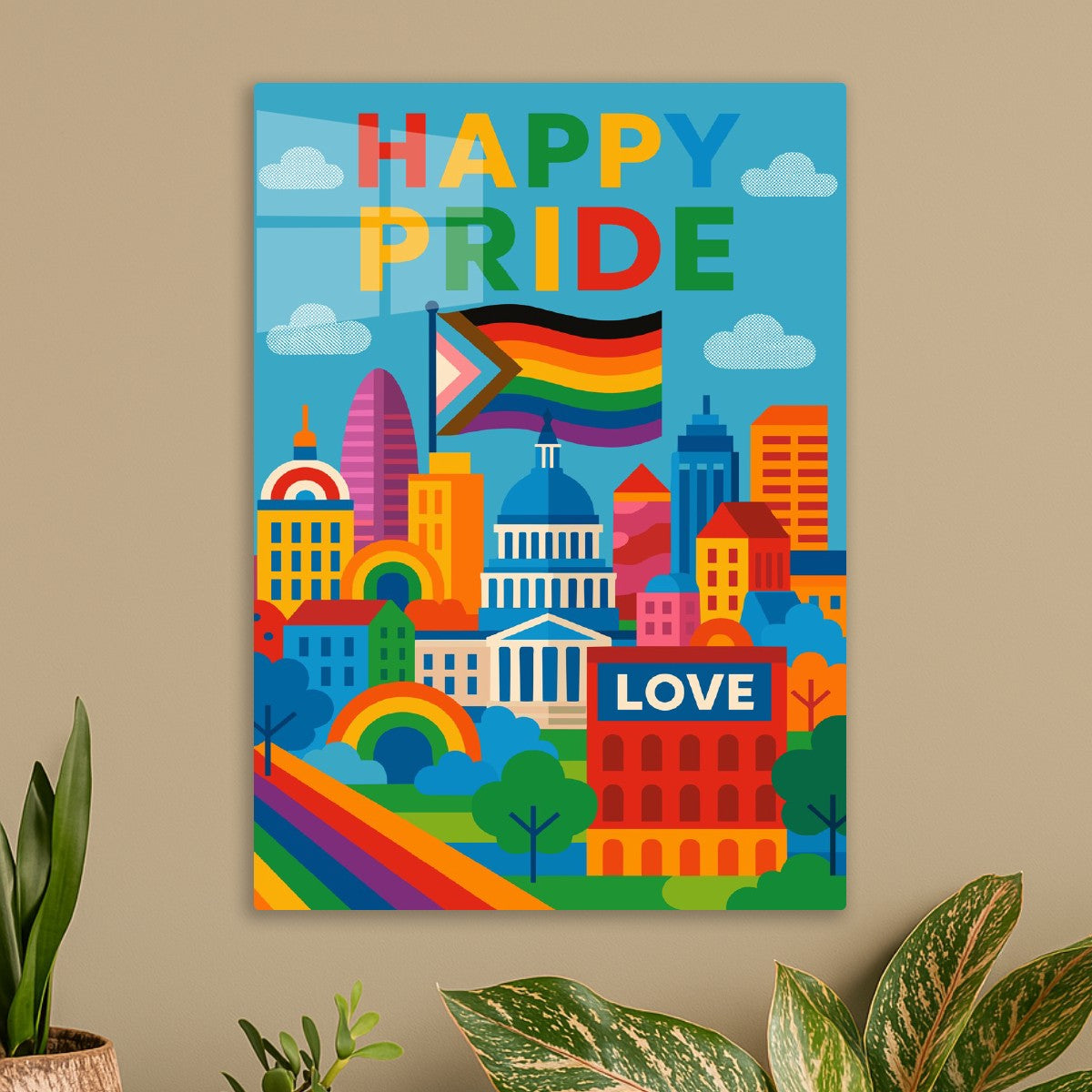 Happy Pride Cityscape Art