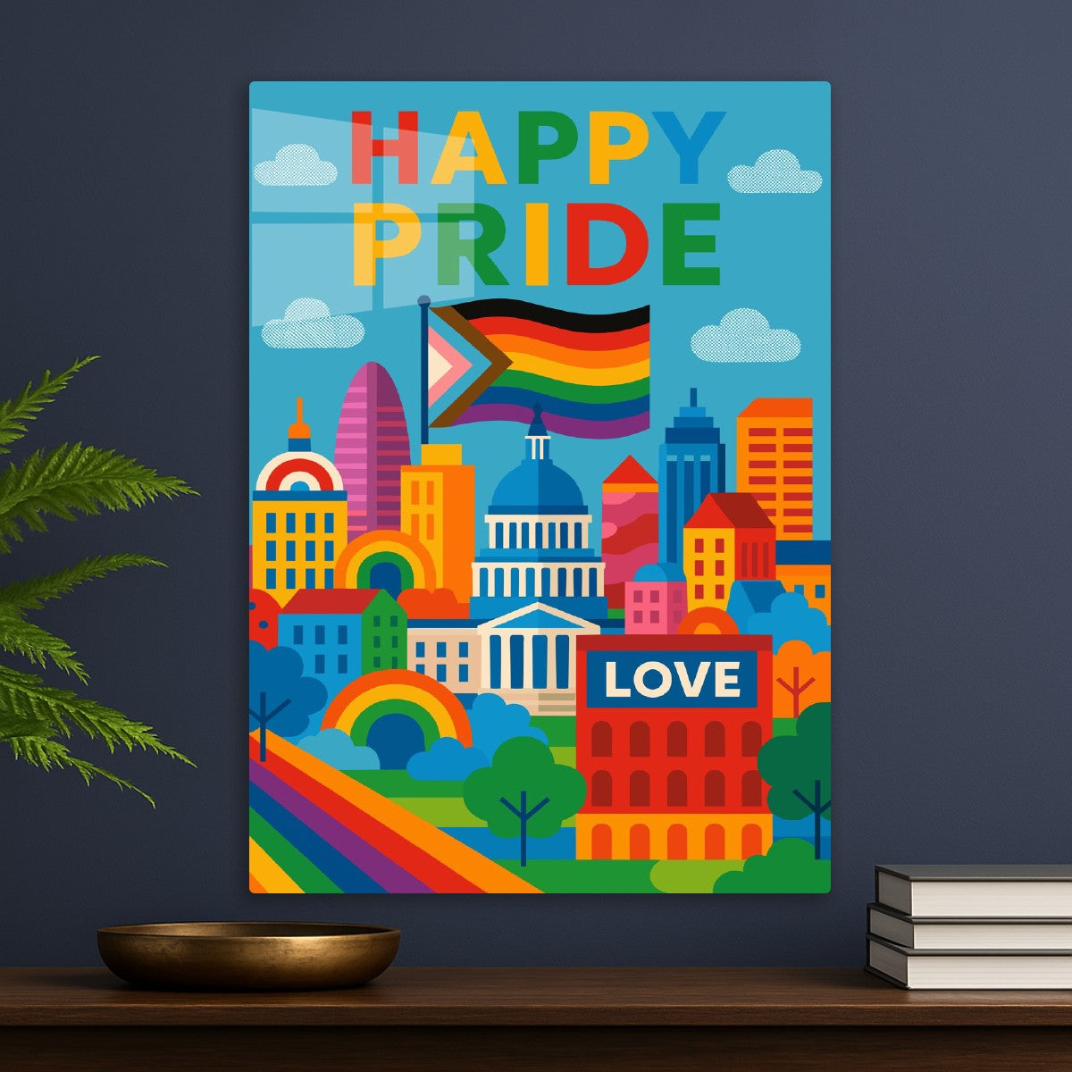 Happy Pride Cityscape Art