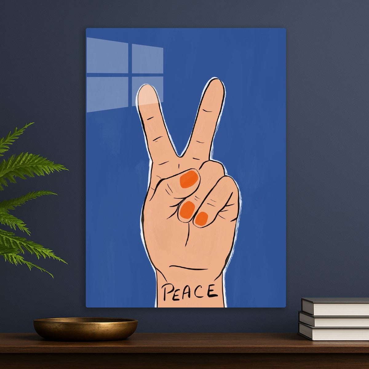Peace Sign Hand Art