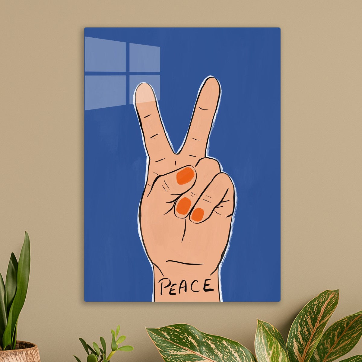Peace Sign Hand Art