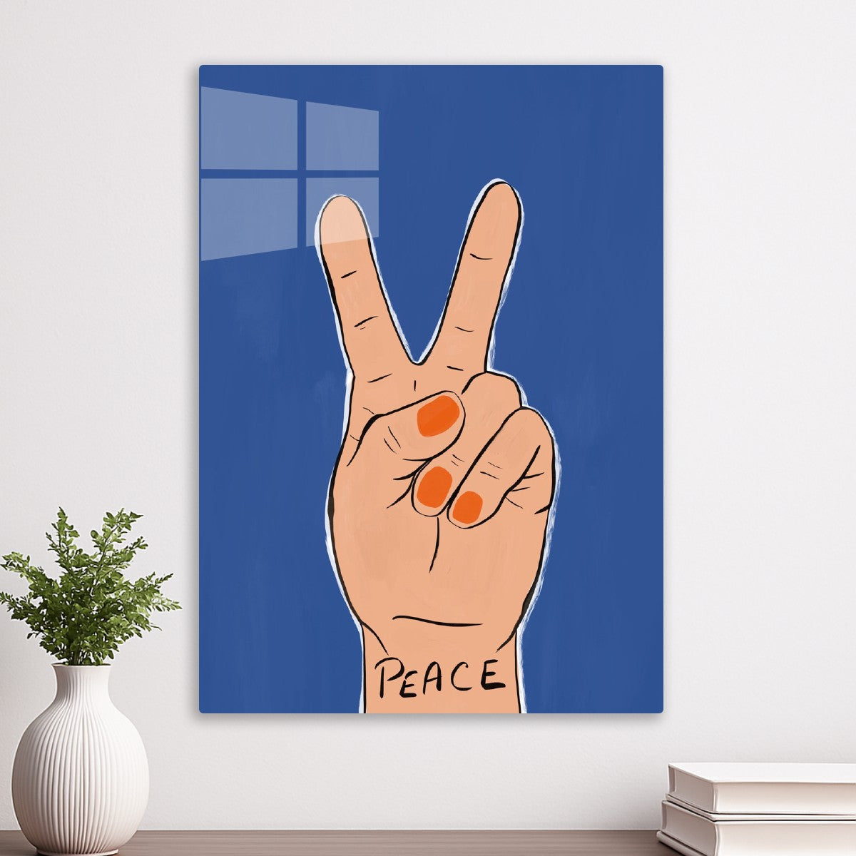 Peace Sign Hand Art
