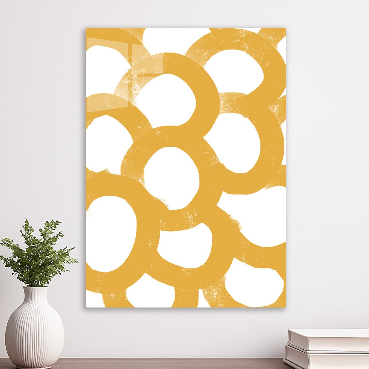 Gold Rings Abstract Art