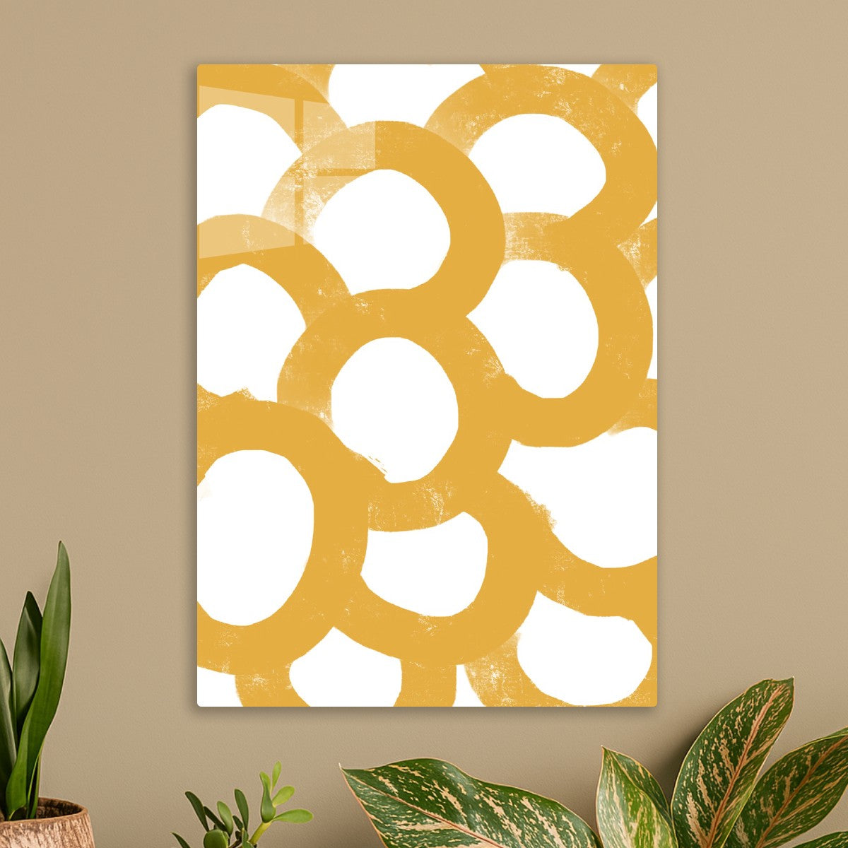 Gold Rings Abstract Art