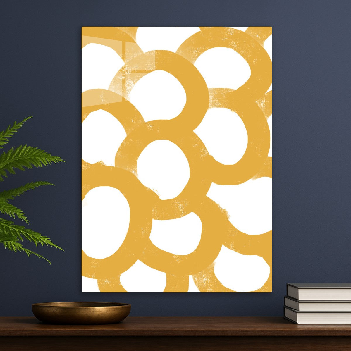 Gold Rings Abstract Art