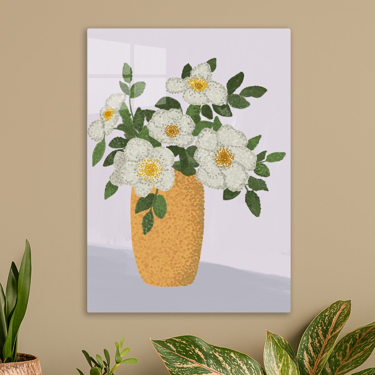 White Blossoms Vase