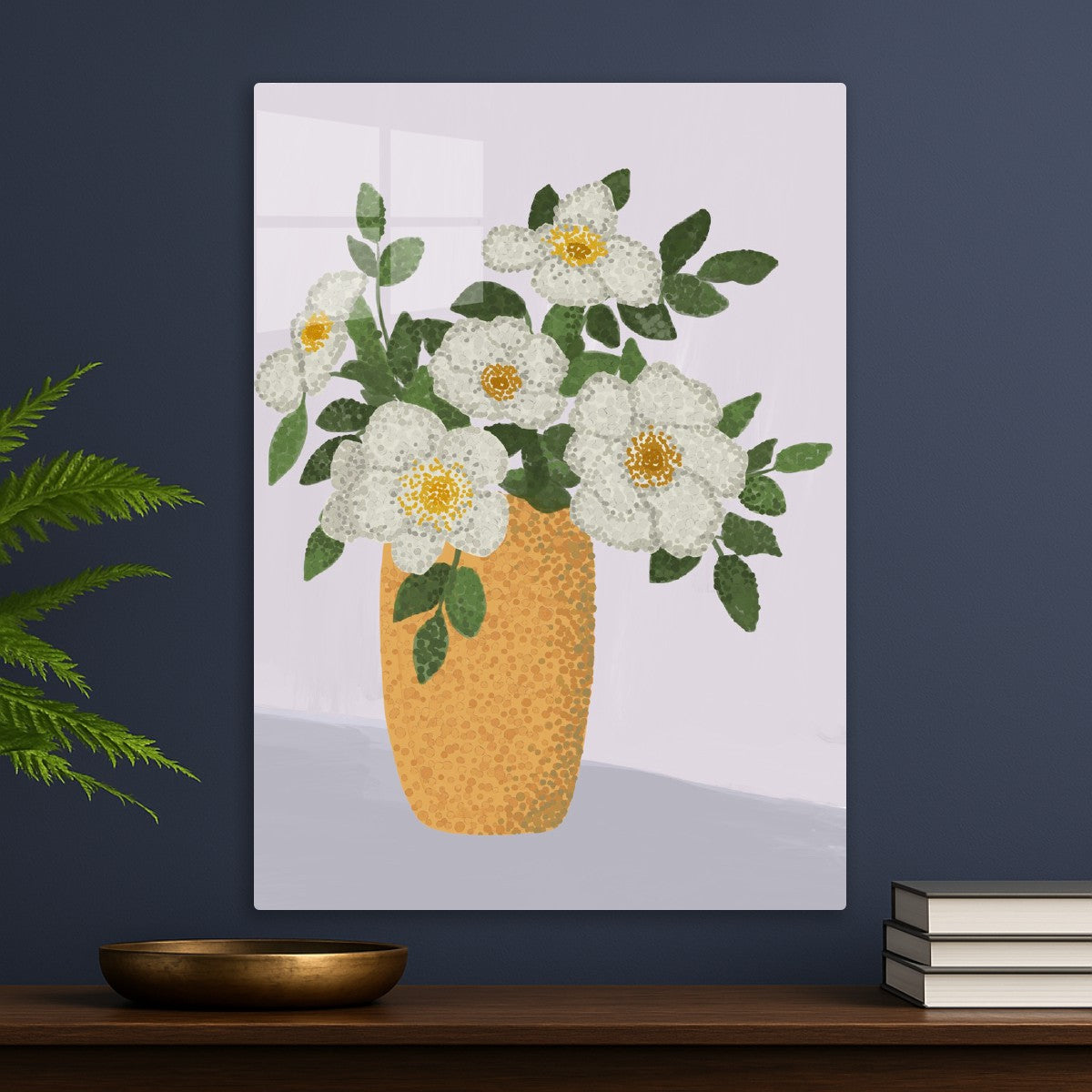 White Blossoms Vase