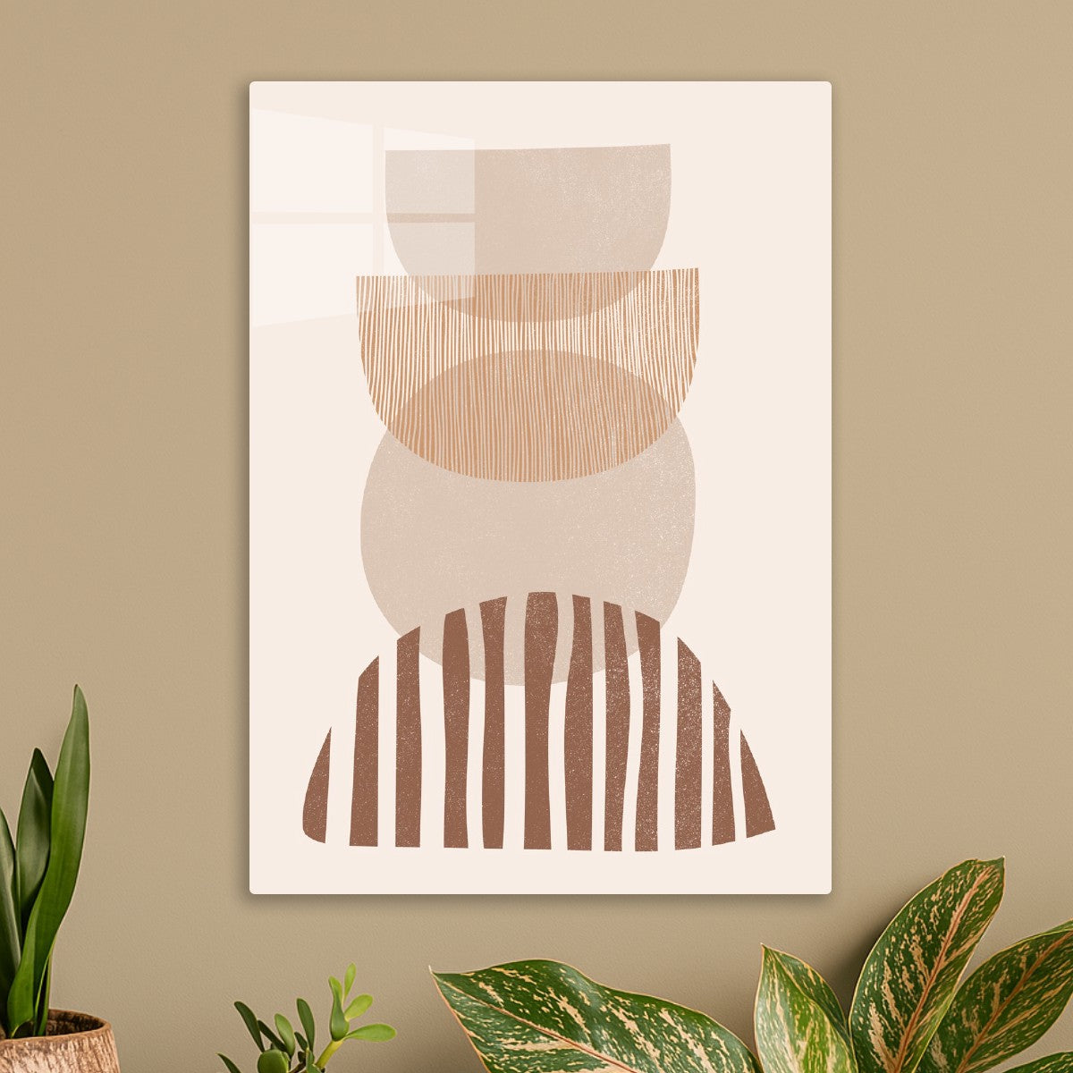 Earthy Stacked Shapes