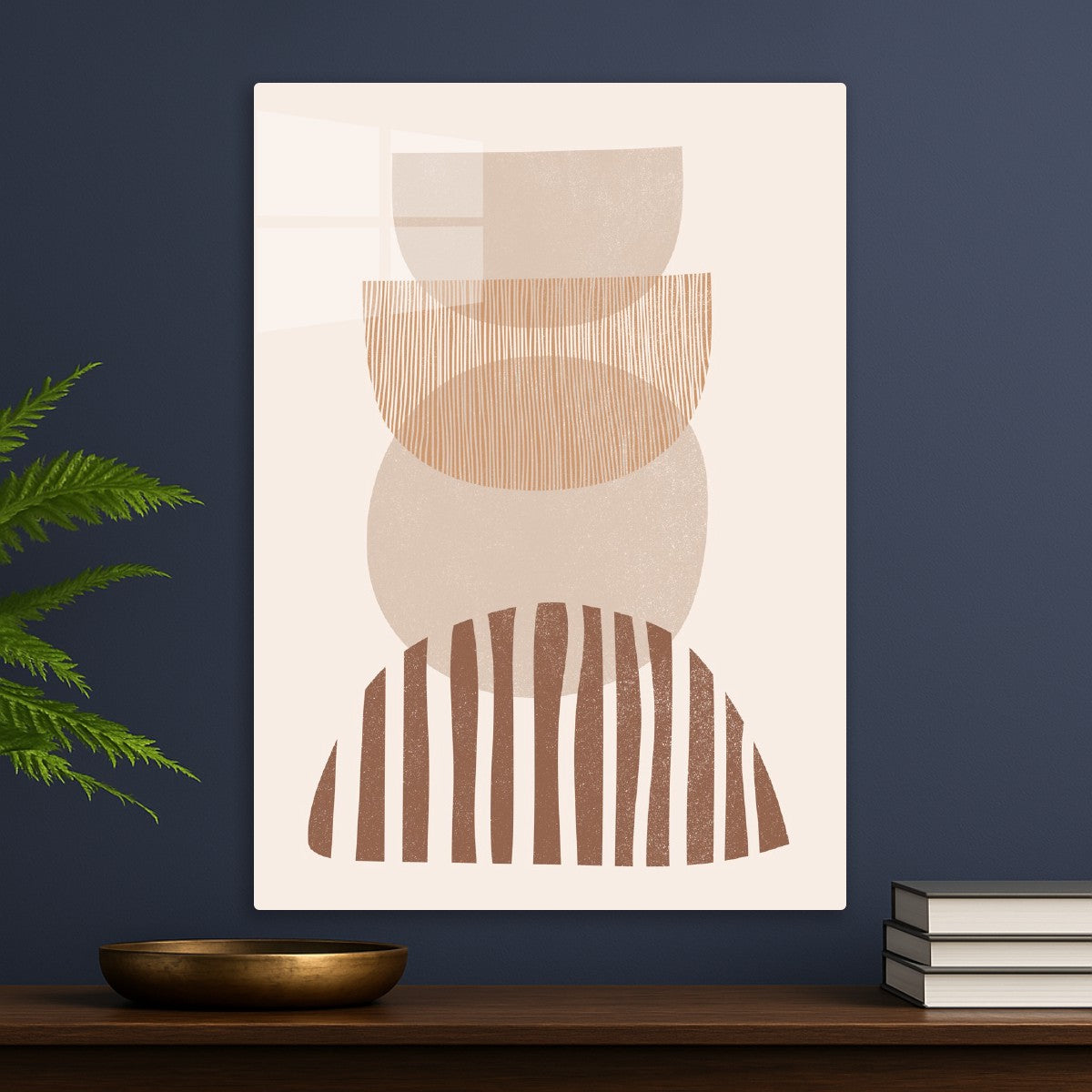 Earthy Stacked Shapes