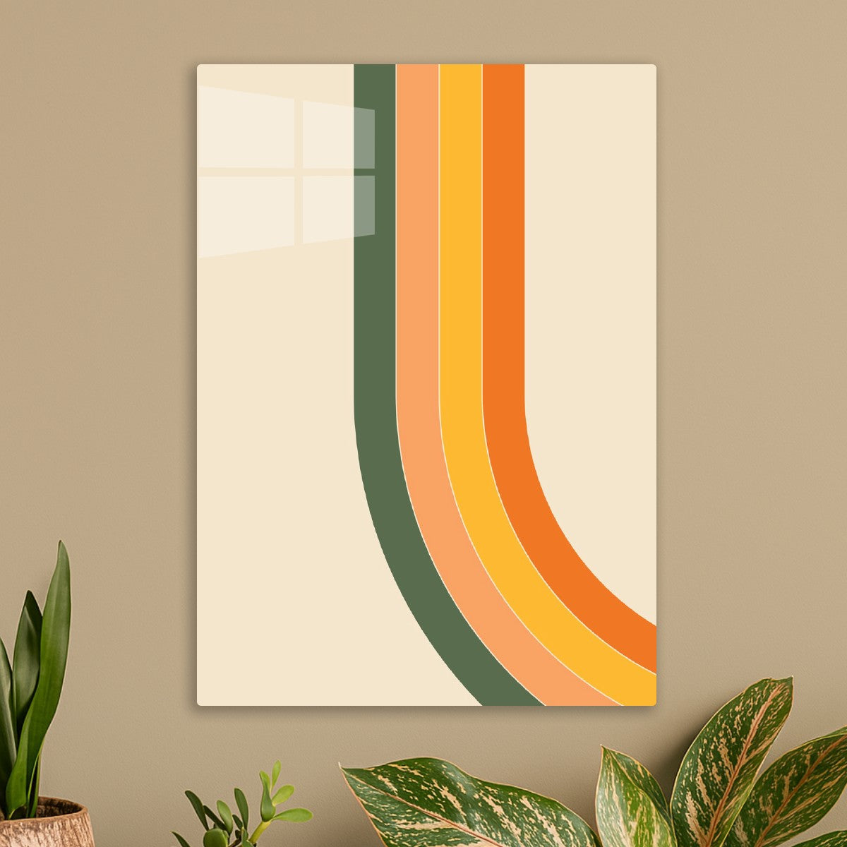 Retro Curved Line Art