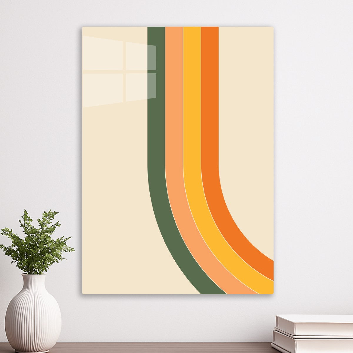 Retro Curved Line Art