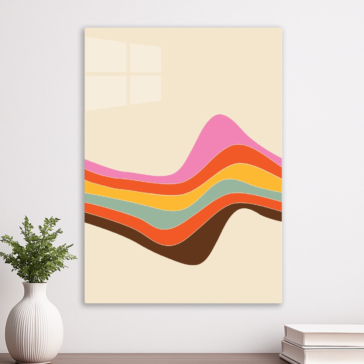 Retro Wave Abstract Art
