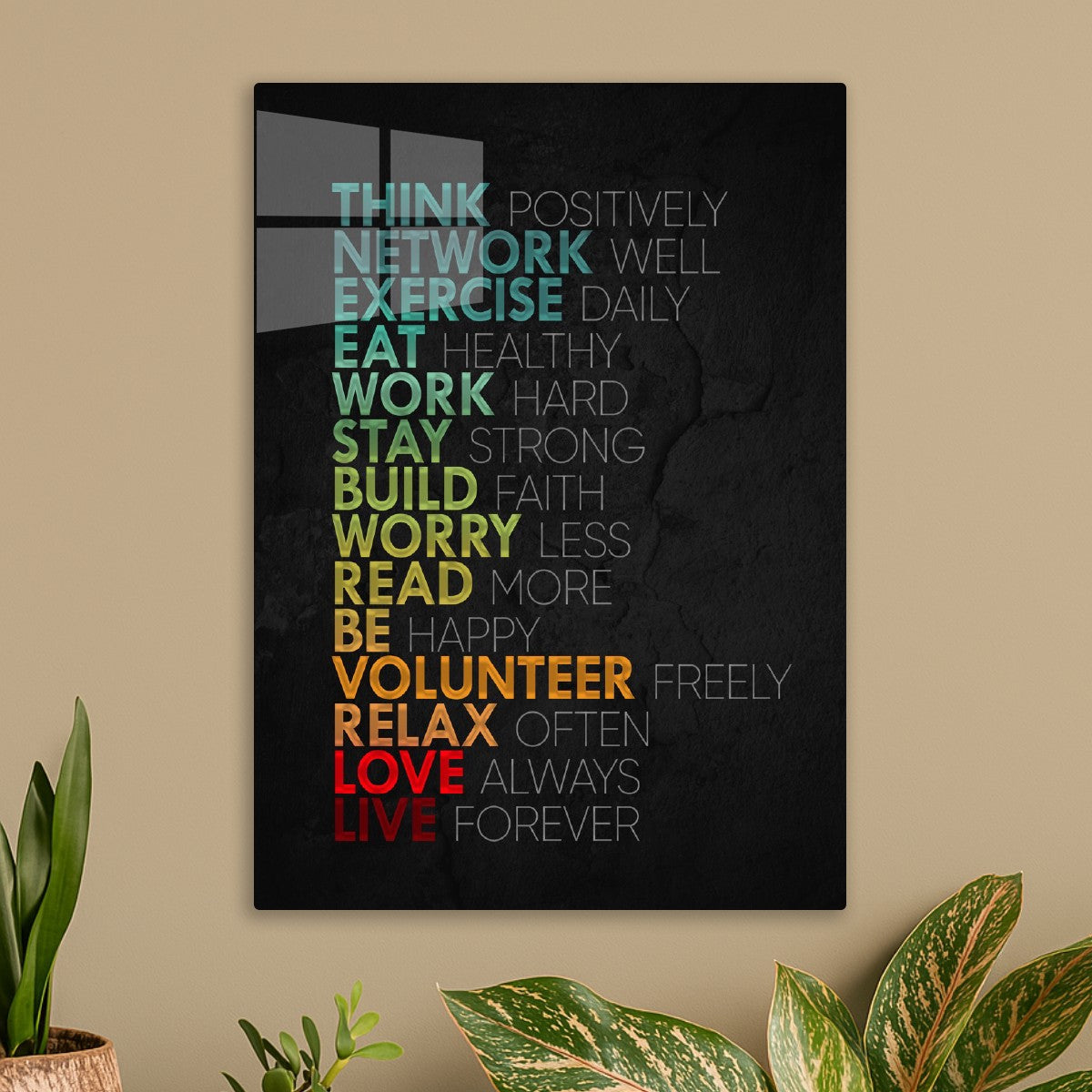 Think Positively Word Art