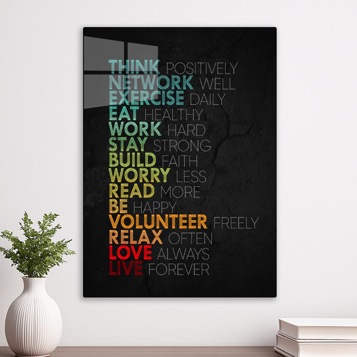 Think Positively Word Art