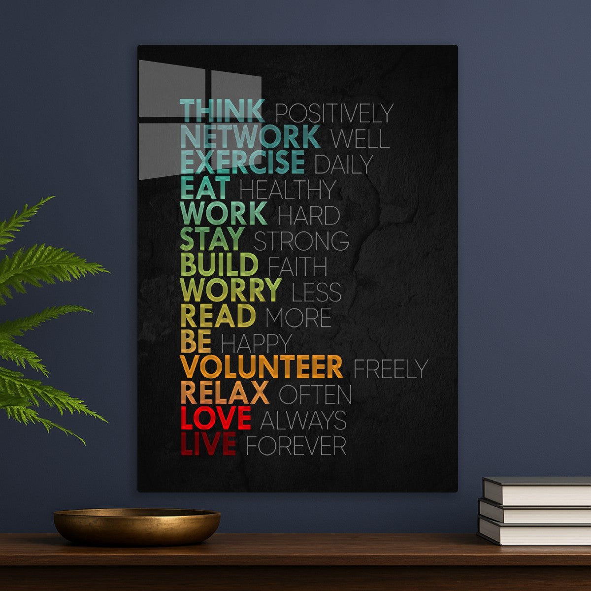 Think Positively Word Art