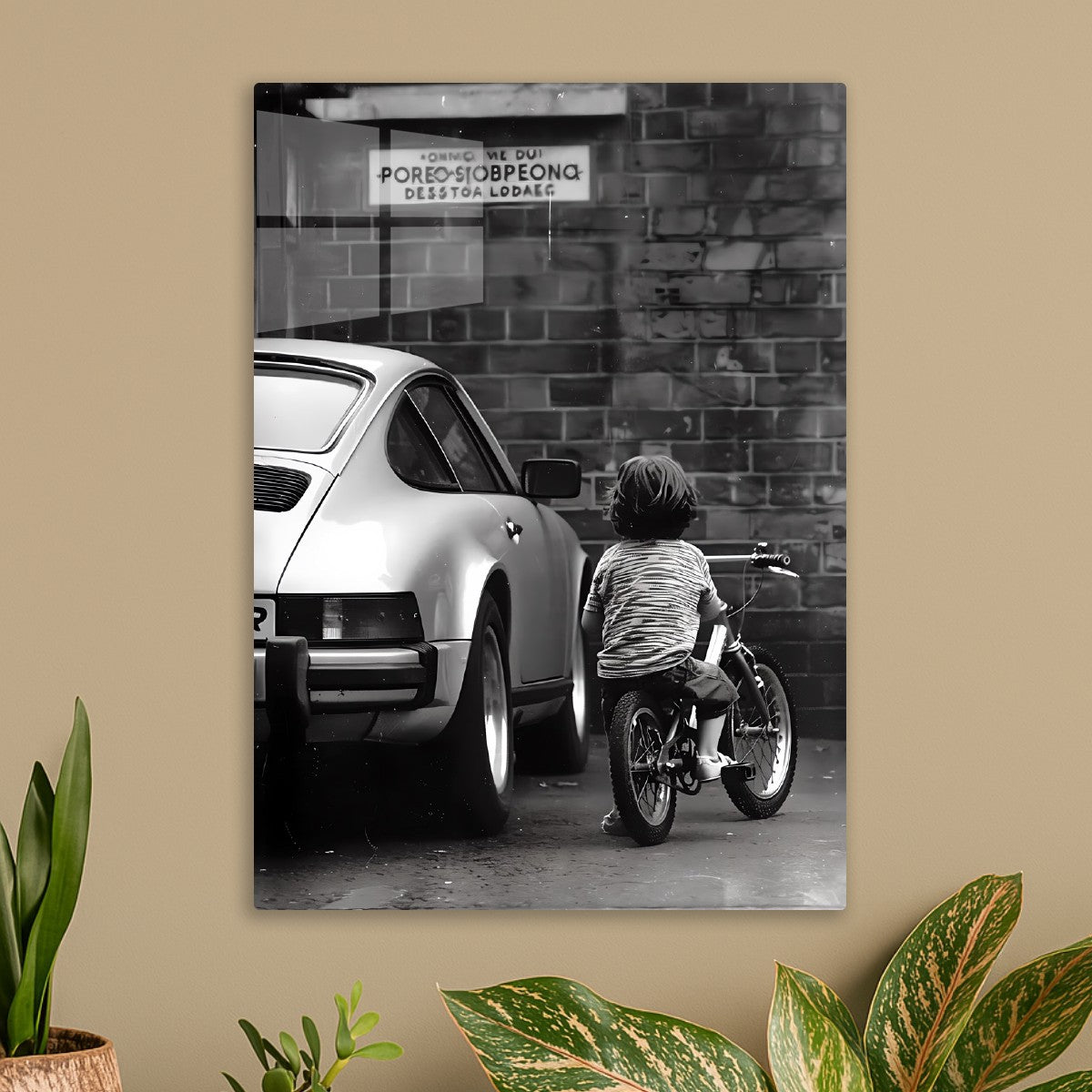 Kid and Porsche Photo