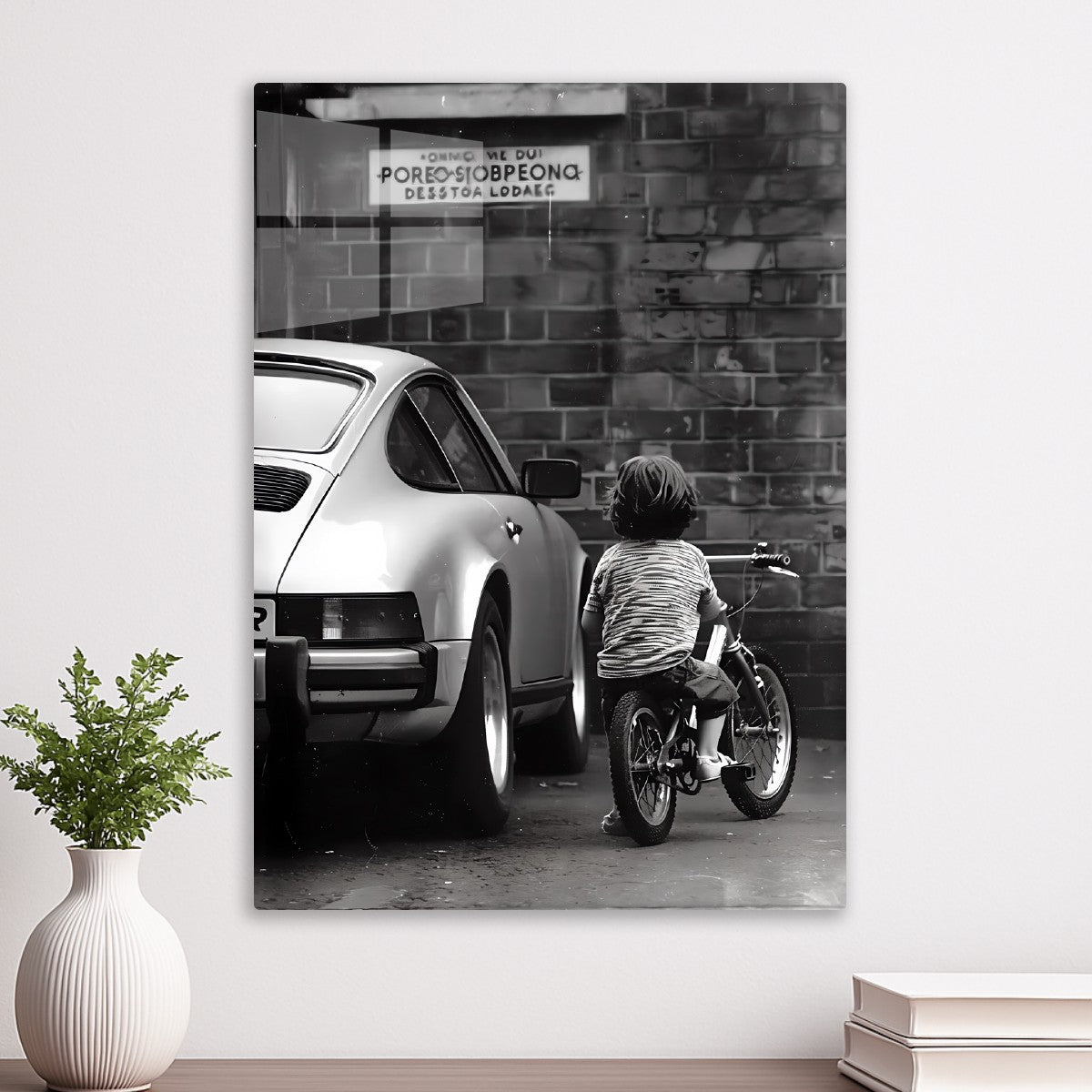 Kid and Porsche Photo