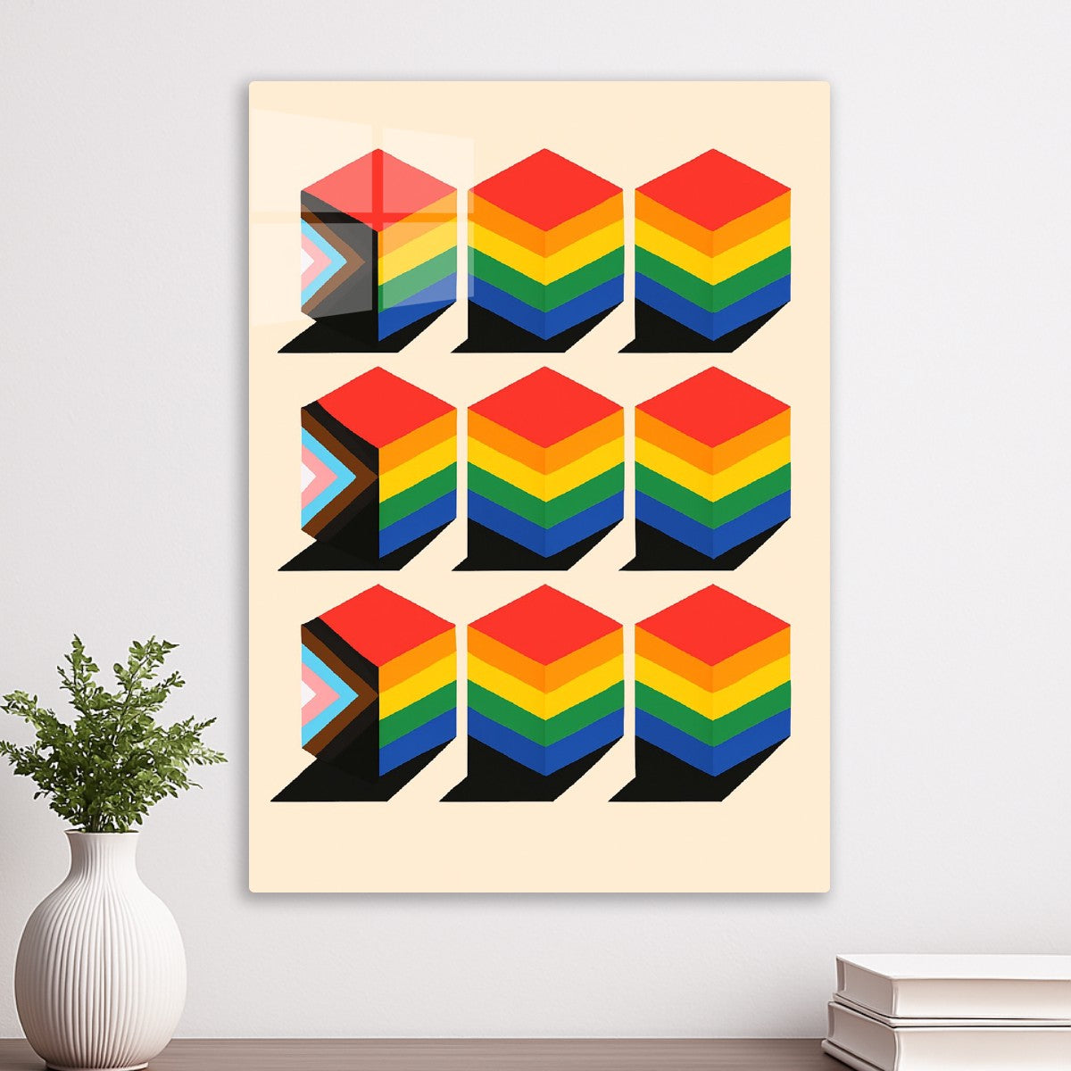 Pride Progress Flag Cubes
