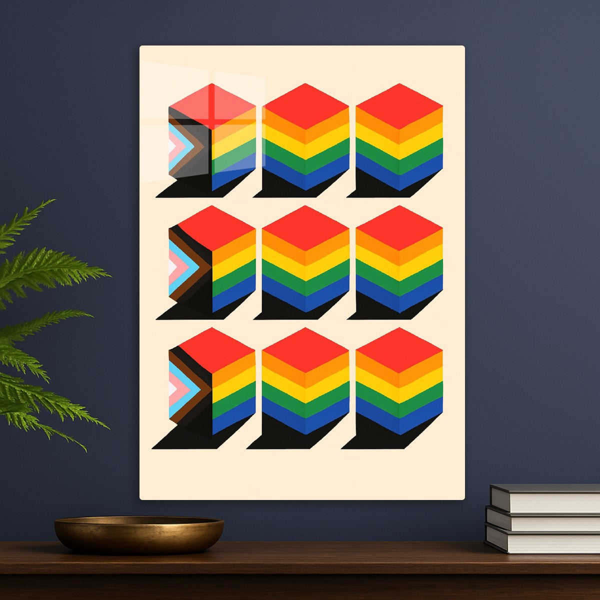 Pride Progress Flag Cubes
