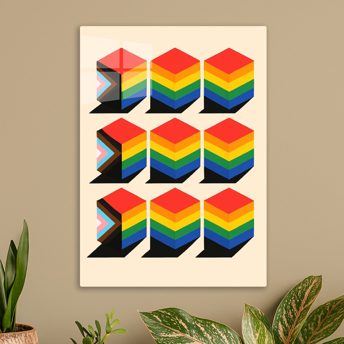 Pride Progress Flag Cubes
